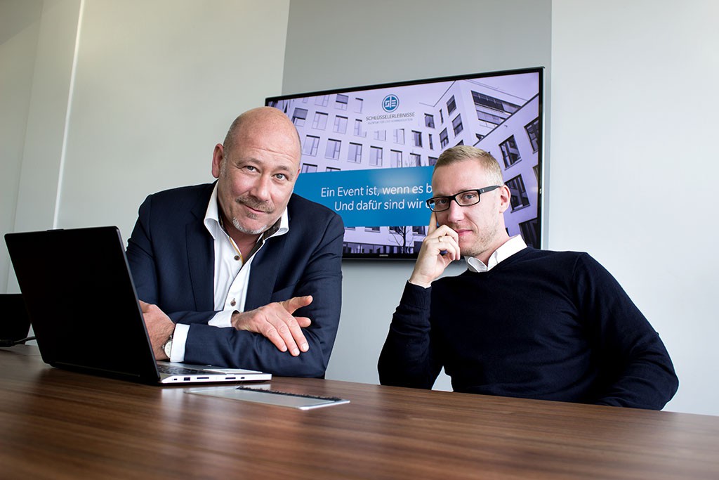 Markus Dalgamoni und Dirk Lensch, Geschäftsführer von Schlüsselerlebnisse
