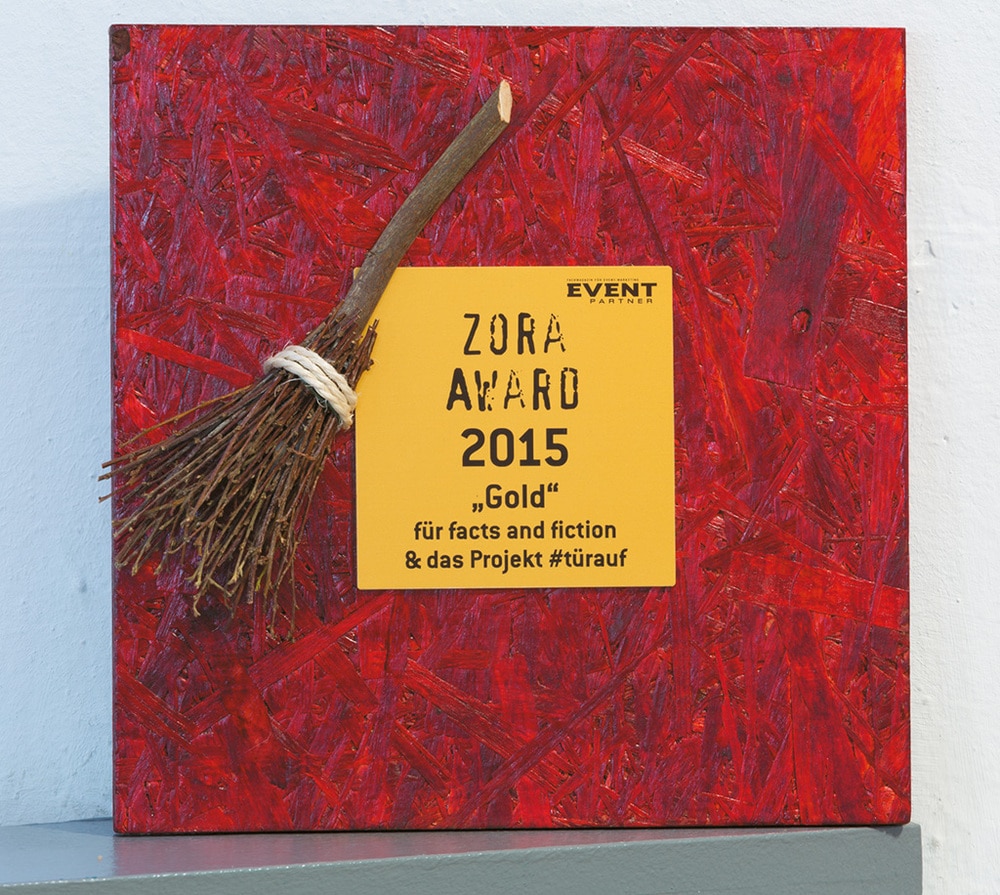 Zora Award 2015 in "Gold" für facts and fiction & das Projekt #türauf