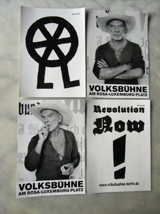 Aufkleber von der Volksbühne Berlin