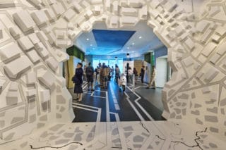 Blick in die Stadt der Zukunft im deutschen Pavillon auf der EXPO 2017