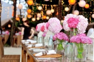 Tischdeko / Blumen / Catering