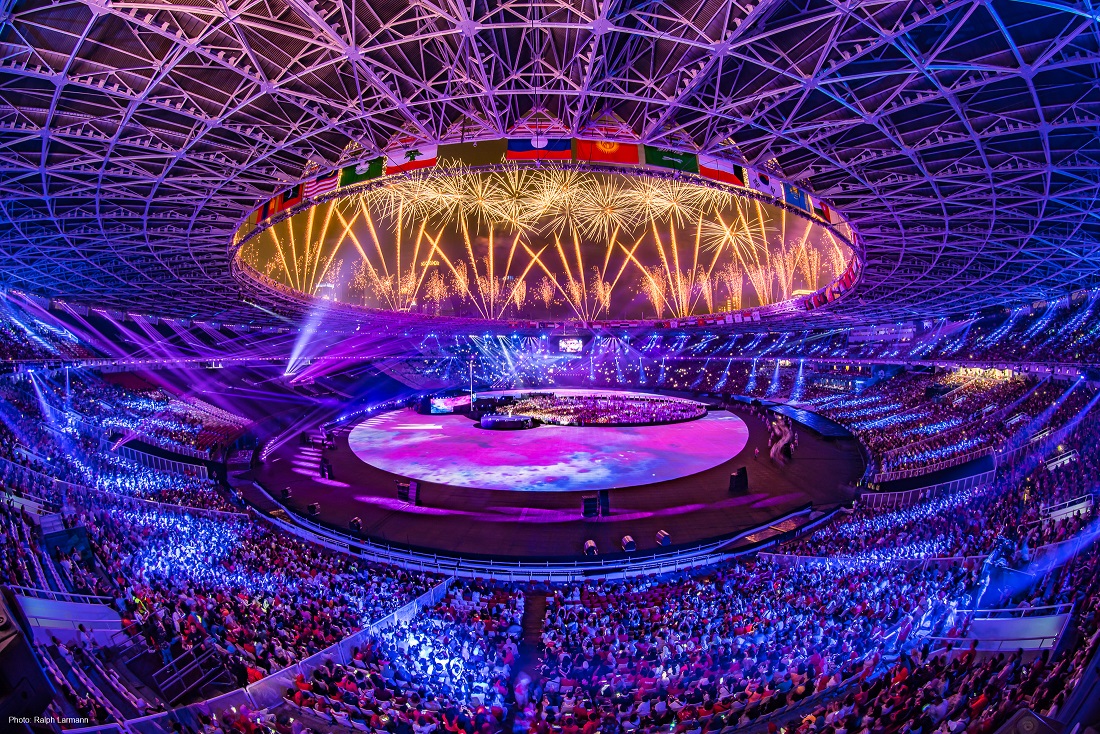Pyroshow bei den Asian Games 2018