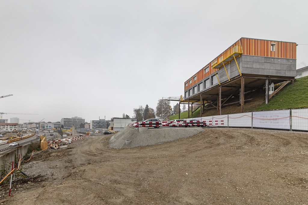 Besucherzentrum Einhausung Schwamendingen bau