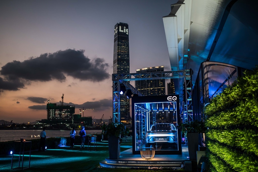 EQ Night in Hongkong mit einem atemberaubenden Blick auf die Skyline der Stadt