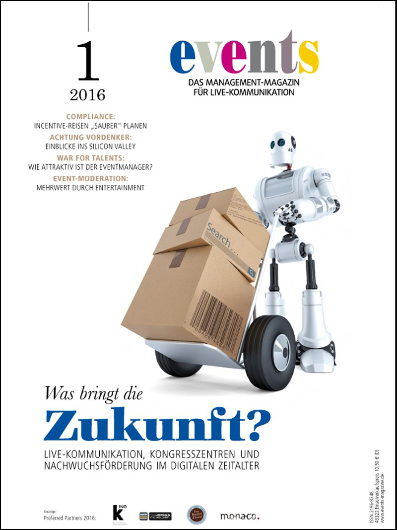 Produkt: events Magazin Digital 01/2016