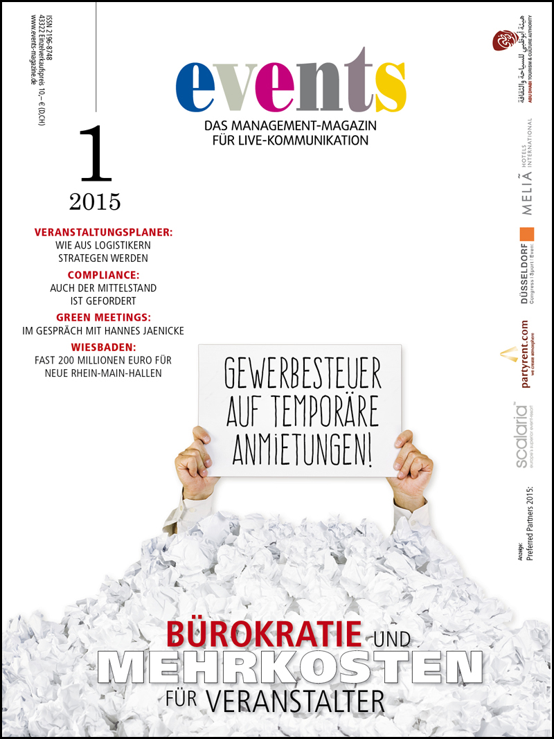 Produkt: events Magazin Digital 01/2015