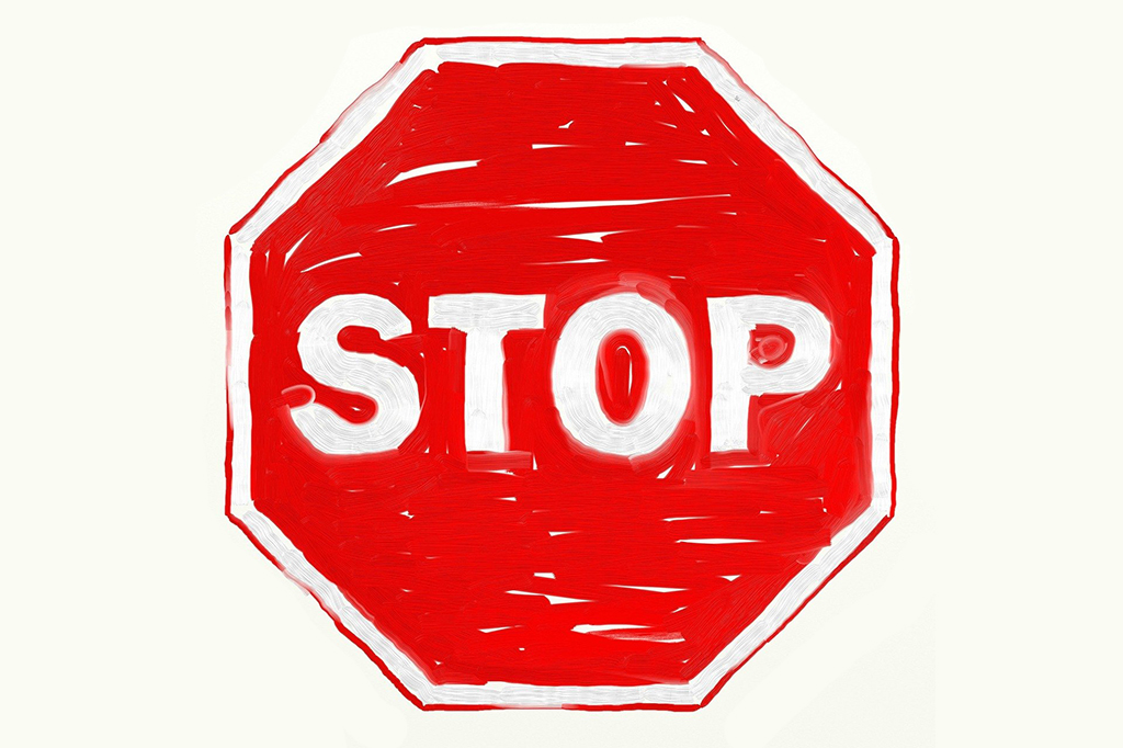 Stop-Schild-Achtung-Verbot