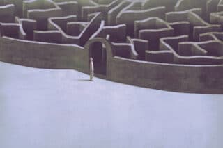 labyrinth-nachdenken-idee-krise-unsicher-konzept