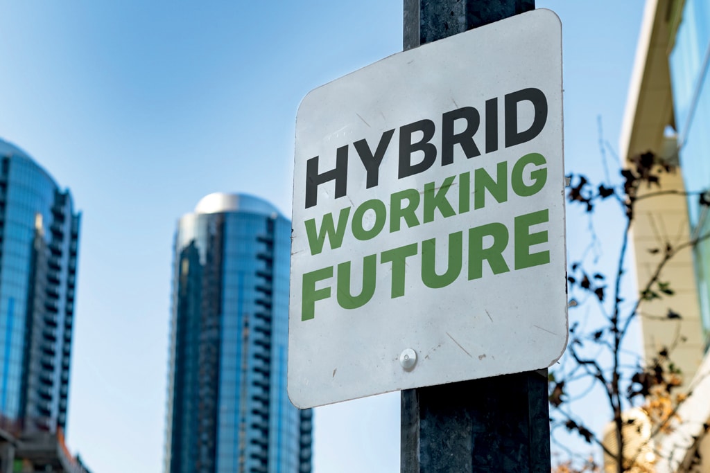Hybride Working Future Schild