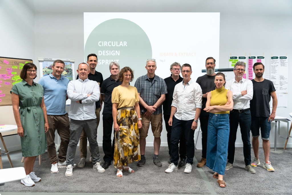 mac-Team beim Circular Design Workshop mit unter anderem Stefan Trieb und Anna Reiners
