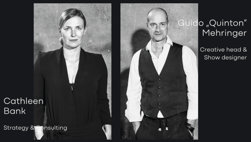 Cathleen Bank und Guido „Quinton“ Mehringer auf der Quintons-Concept-Website
