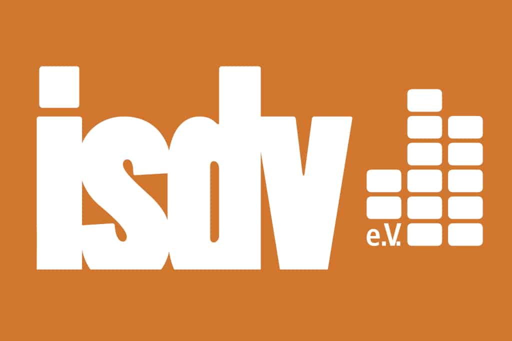 ISDV-Logo; Weiß auf Orange
