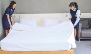 Women housekeeping and cleaning