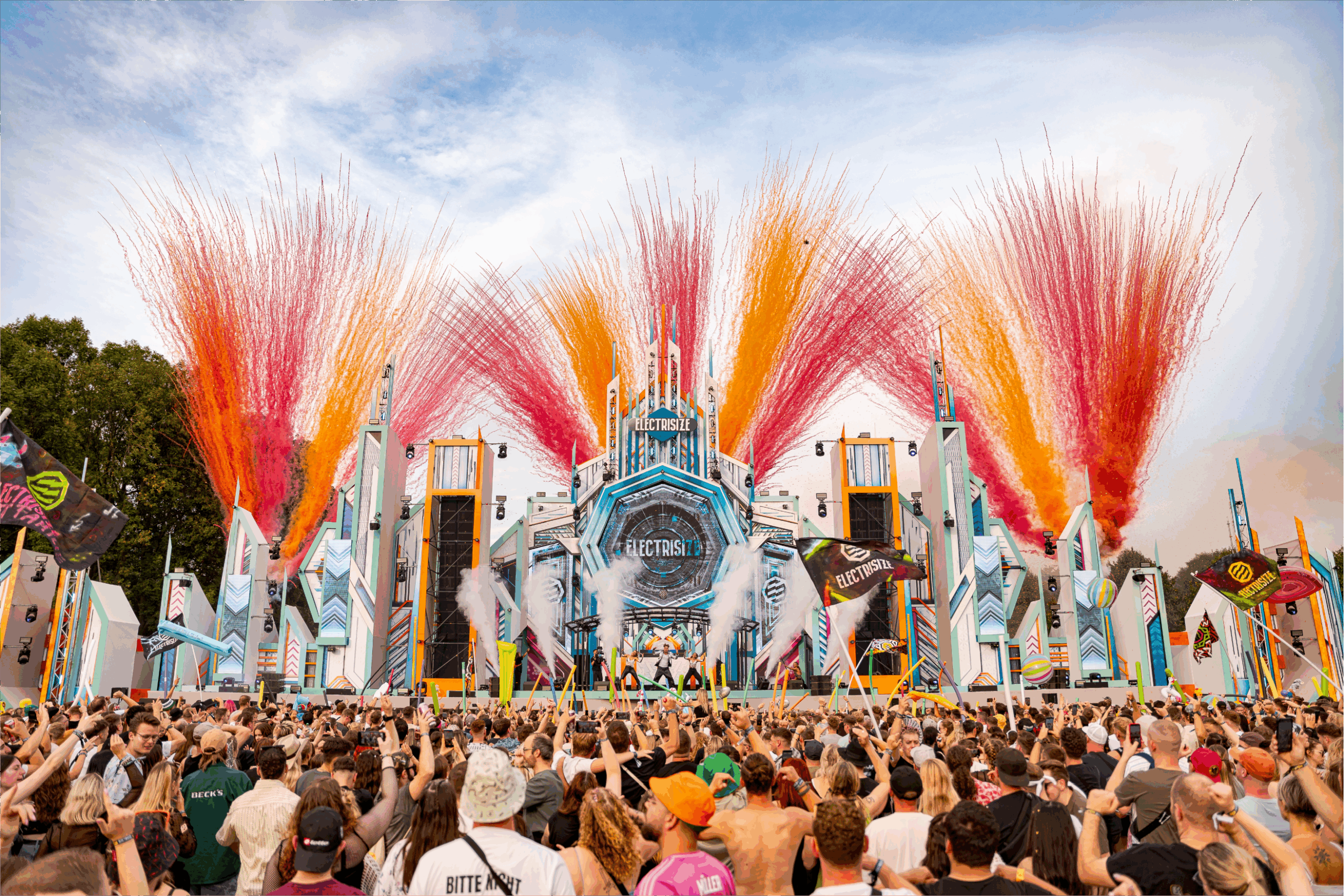 Auf der Main Stage beim Electrisize durfte natürlich Pyrotechnik nicht fehlen.