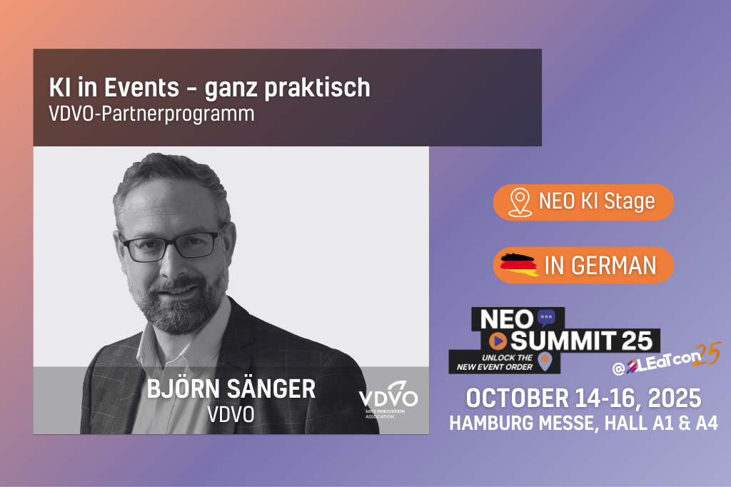 Björn Sänger vertritt den VDVO auf dem NEO Summit 25.