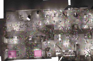 Dank 30 KI-gestützter Stereovision- Sensoren konnte die gesamte Customer Journey auf dem Messestand gemessen und analysiert werden.