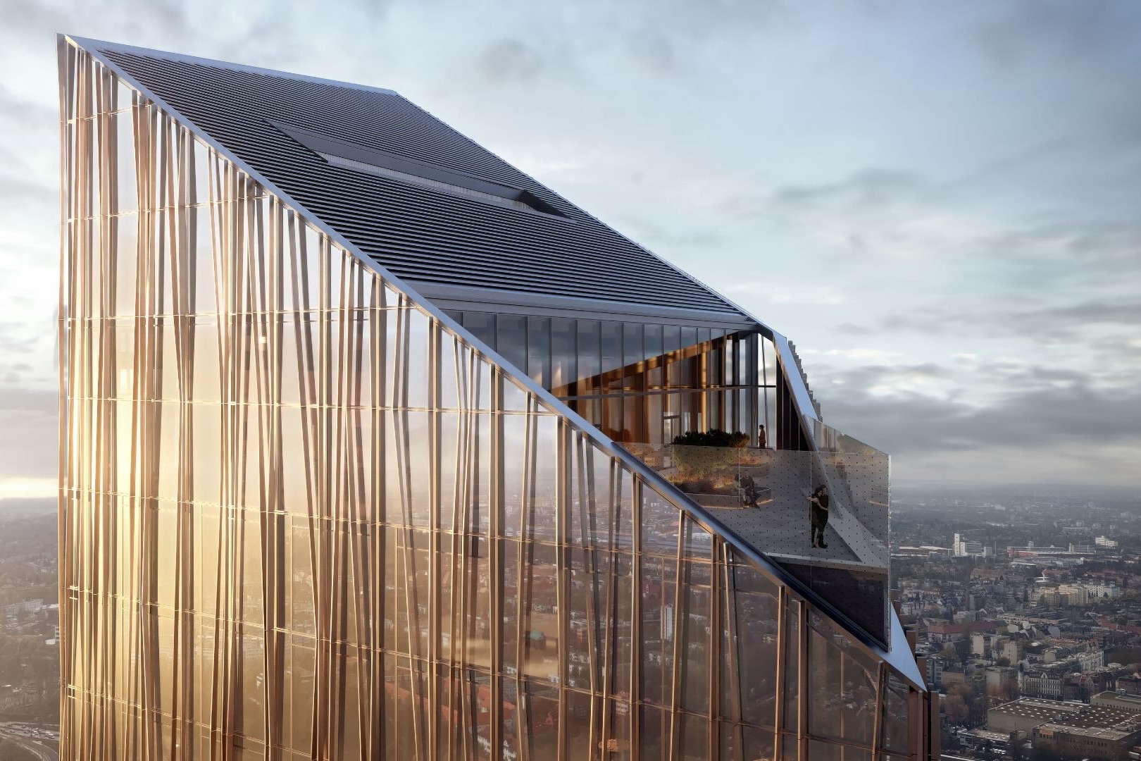 Rendering vom neuen Estrel Tower in Berlin