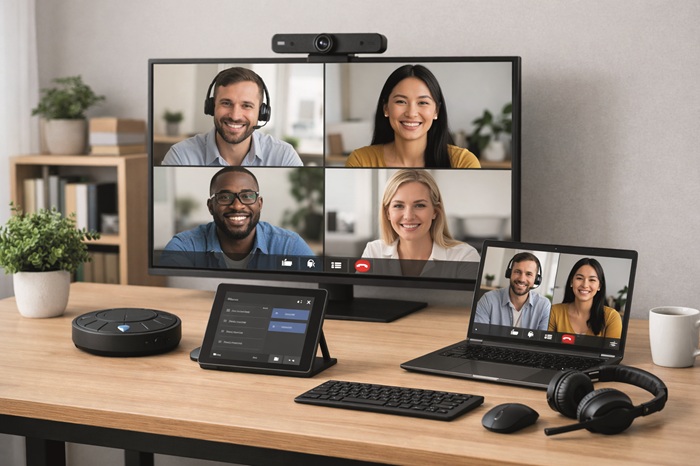 Hybrides Arbeiten und KI verändern die Anforderungen an moderne Technik. Hersteller reagieren mit Lösungen, die einfach bereitzustellen sind und sich durch gute Audio- und Videoqualität auszeichnen. Favoriten sind oft All-in-One-Systeme oder modulare Room Kits.